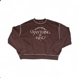 Pacsun Brown Crewneck Sweatshirt- Size Large